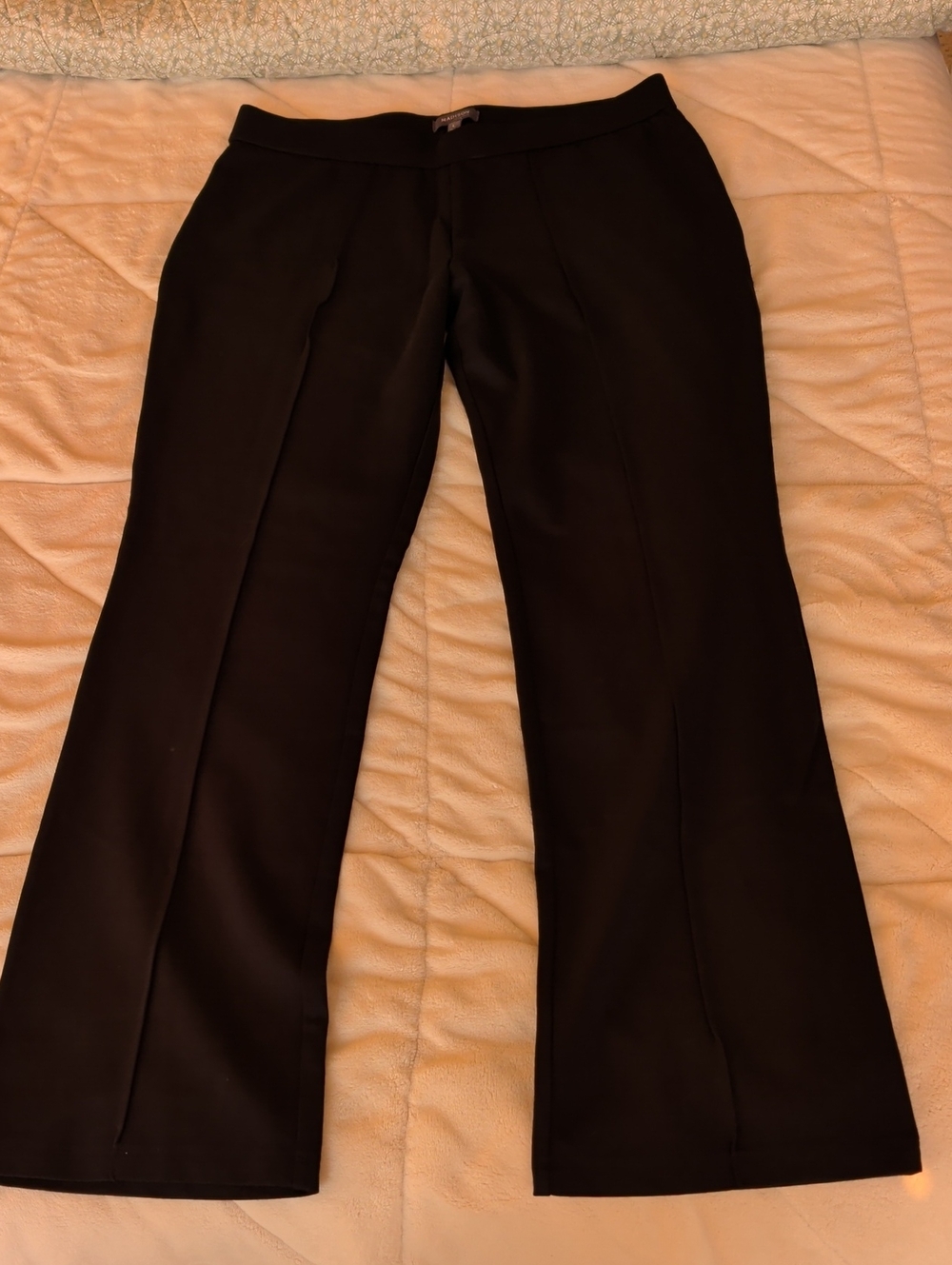 Madison Black Boot-Cut Dress Pants